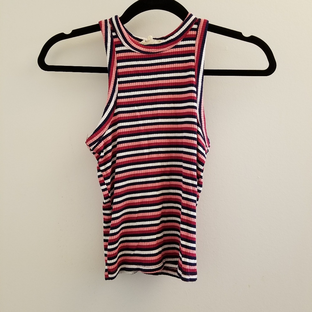 Striped Ribbed Crop Top